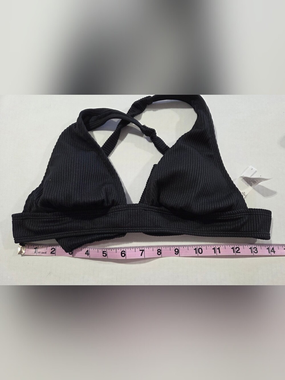 Cupshe Women’s Black Ribbed Bikini Set - Classic Two-Piece Swimwear - Picture 3 of 10